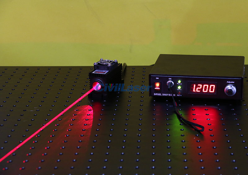 red solid state laser system